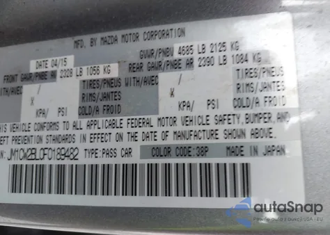 2015 Mazda Mazda5 Sport from USA, damaged, VIN JM1CW2BL0F0189482